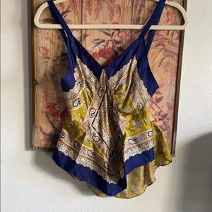 ANTHROPOLOGIE BOHO 💯% SILK RARE LIMITED EDITION WHAT GOES AROUND BOHO TOP 6
